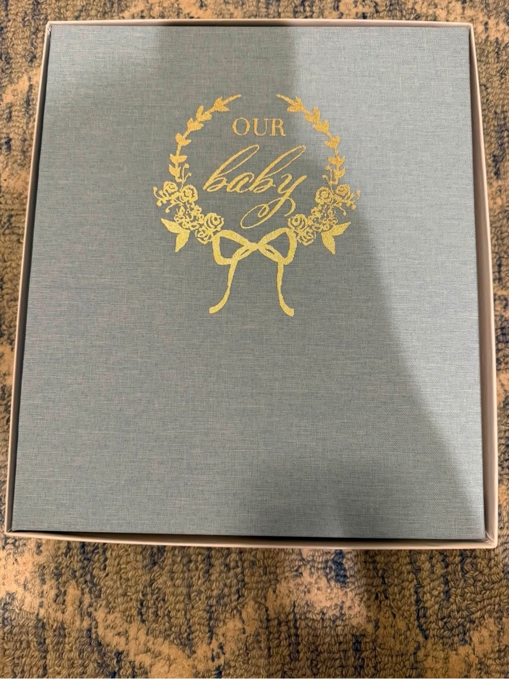 Our Baby Keepsake Box - Blue and Gold